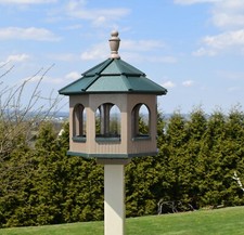 Large Gazebo Bird Feeder  Made in USA  Octagon  Amish handmade  Poly