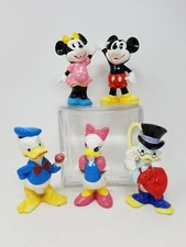 Lot of 5 Vintage Walt Disney Productions Ceramic Figurines Mickey Minnie Donald