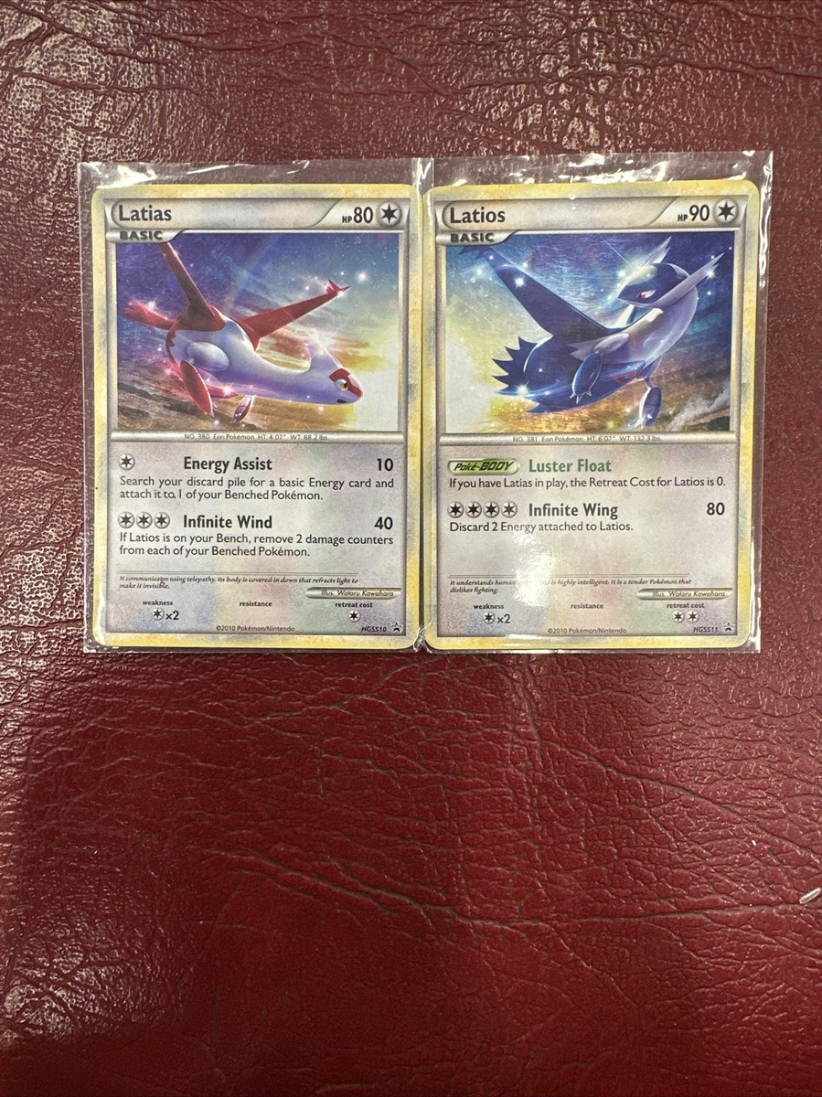 Latios and Latias HGSS10 + HGSS11- NM/LP- Black Star Promo Latios and Latias HGSS10 + HGSS11- NM/LP- Black Star Promo