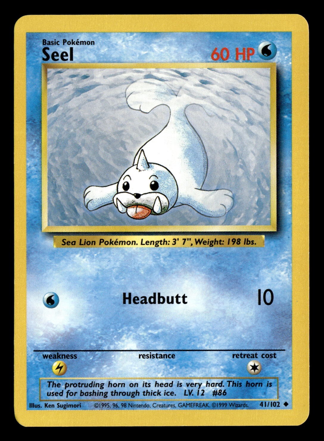 1999 Pokémon Base Set Unlimited SEEL 41/102 LP