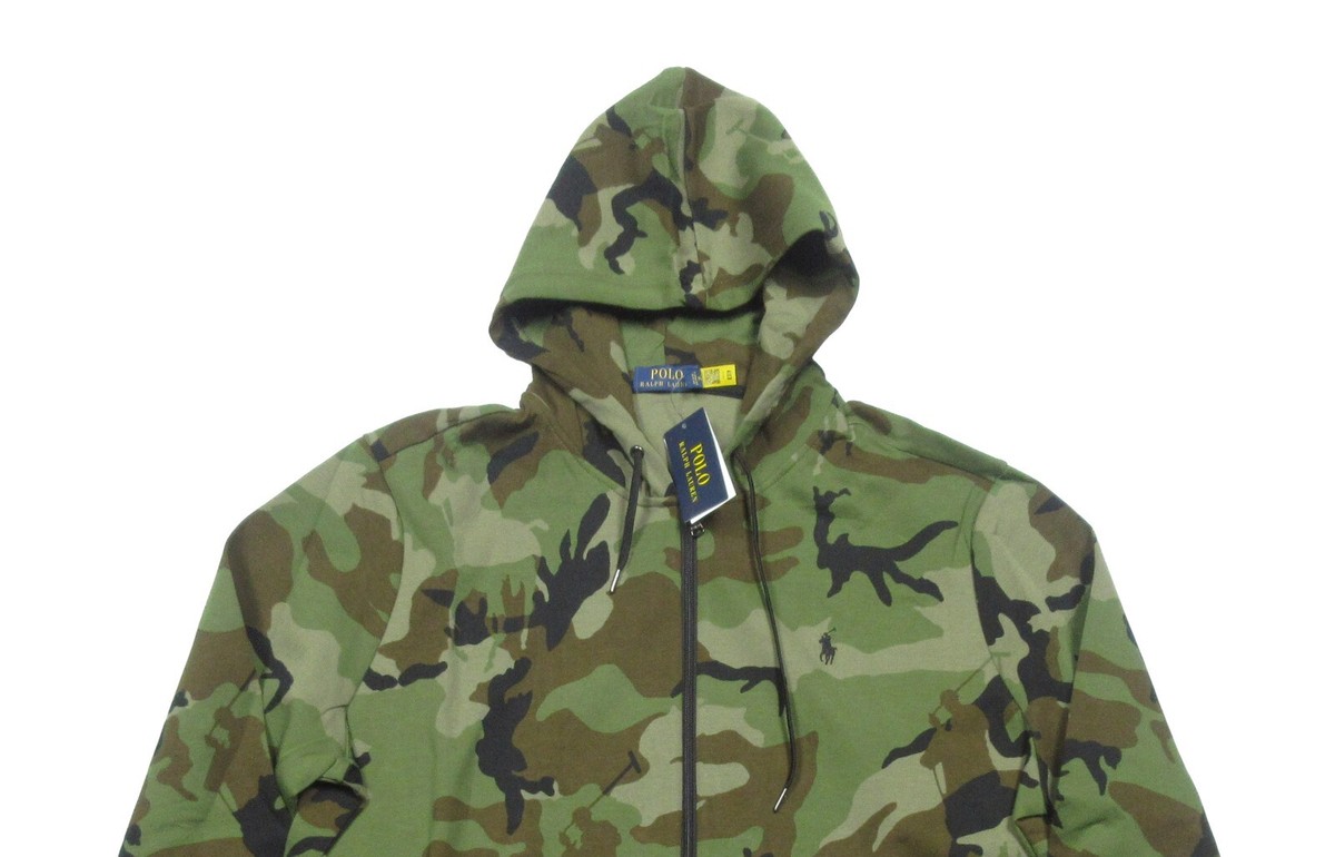 Polo Ralph Lauren Men's Green Multi Camo Pony Player Double Knit