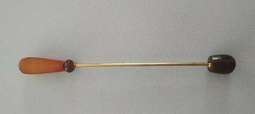 Vintage amber hat pin - Picture 8 of 24