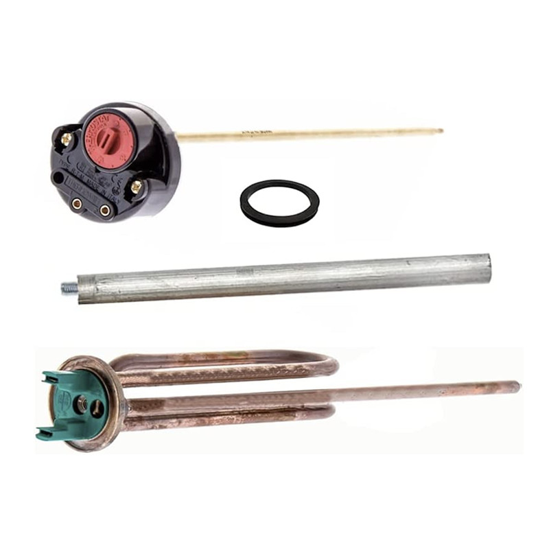 KIT REPARACIÓN TERMO ELECTRICO RESISTENCIA CURVA 1200W + ANODO MAGNESIO + JUNTA