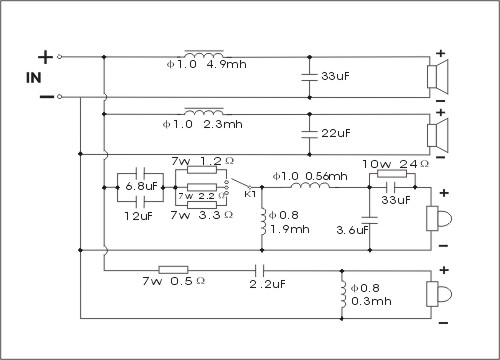 1x Passive 4 Way 230W Audio Crossover Hi-Fi Speaker Frequency Divider Filter - Picture 8 of 9