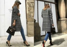 Cappotto Zara lana check rosso tortora lana a quadri ASO Royal Celebrity Kate TAGLIA XS 8 36
