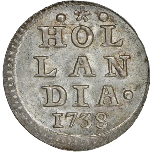 1738-Netherlands-one stuiver (MS 64-NGC)