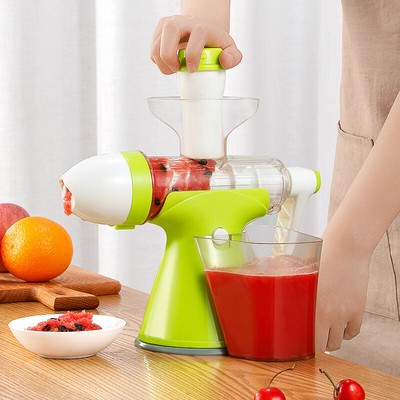 Manual Juicer, Small Household Juicer, Squeeze Lemon Orange Juice, Hand-Cranked 