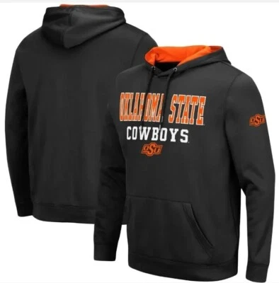 NWT Colosseum Black Oklahoma State Cowboys Sunrise Mens Pullover Hoodie Sz Small - Image 1 of 4