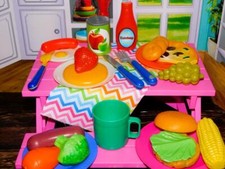 Vintage Play Food Dishes Learning Resources Veggie Burger Pizza playfood lot
