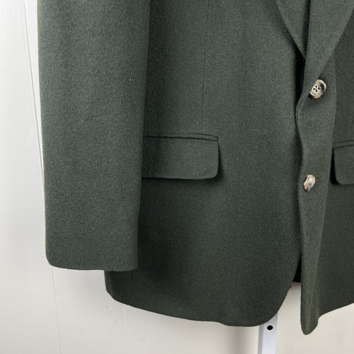 VTG Ralph Lauren Polo University Club Blazer Jacket Camel Hair Green 48 Chest - Picture 3 of 7