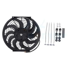 12" Inch Universal 12V Electric Condenser Radiator Cooling Fan Assembly Front