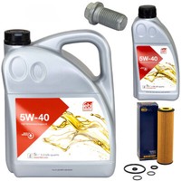 MotoröL Set 5W-40 6 Liter + ÖLfilter SH 4030 P + Schraube FüR Mercedes C-Klasse