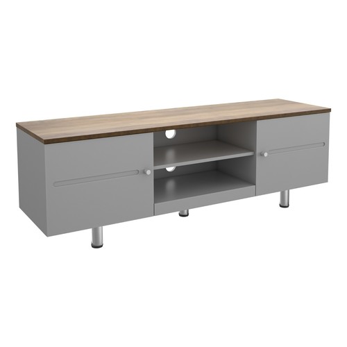 AVF Rectangular TV Stand, for TVs up to 70" & 50kg - Rustic Wood & Grey FS1500WS - Picture 2 of 7