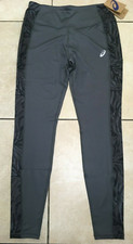 Image of ASICS Womens Fitness Tights Sport GPX Pocket Tight Large BNWT Dark Grey/Black