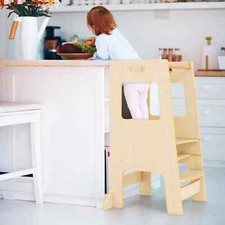 Baby Kitchen Helper Kids Kitchen Step Stool Stepping Stool-Natural