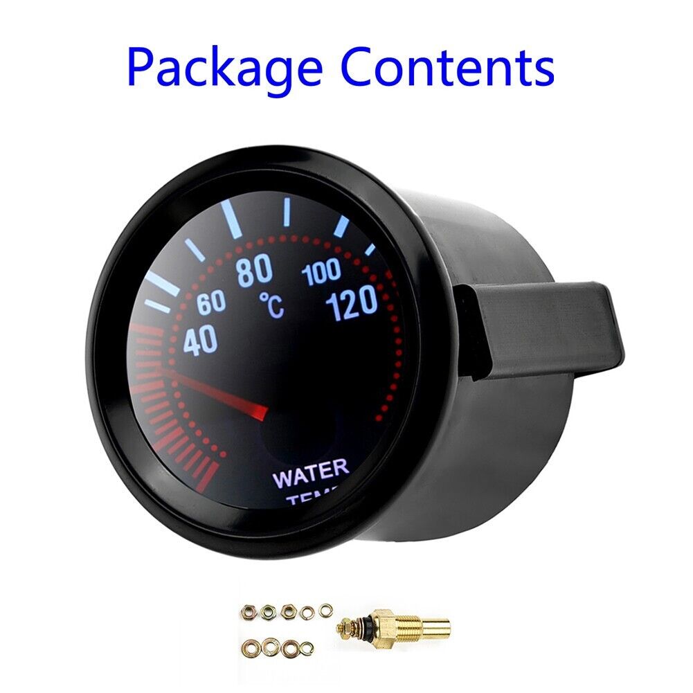 Meter Water temperature guage Metal And ABS 2 Inch 52mm Car LED 12V DC