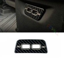 Car Rear USB Socket Switch Cover Trim For VW Golf MK8 20-2021 Steel Carbon Fiber