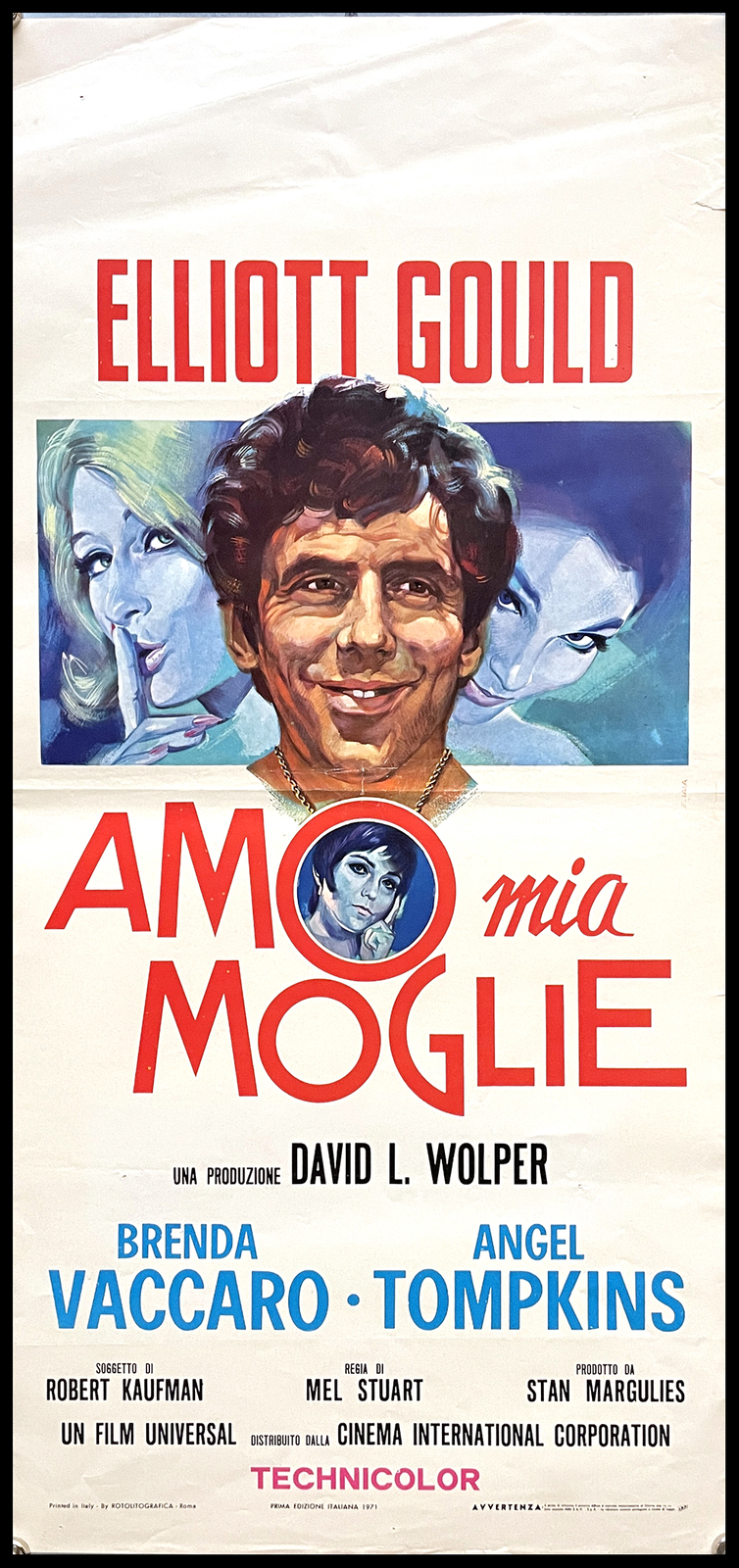 Locandina originale film Amo mia moglie (1970) - Regia di Mel Stuart