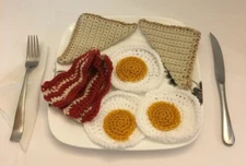 Kids play food, pretend play food, breakfast play food set, Soft Play Food, 