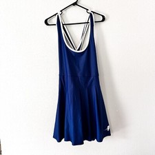NEW Prince Pickleball Dress Navy Blue w/ White Trim Shorts Attached Women's L