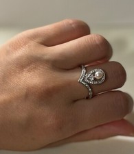 4.5mm White freshwater Pearl Ring 925 sterling silver New in box free shipping