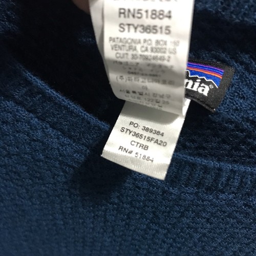 Suéter Patagonia Mujer Grande Verde Azulado Azul 51% Mezcla Lana Merino Crew Tejido - Imagen 4 de 11