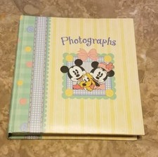 CR Gibson Vtg Disney Baby Mickey Co Minnie Goofy Memory Book Photograph Album