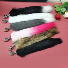 Unisex Tail Plug Stainless Steel Plug Role Play Bondage Insert Couples Flirt