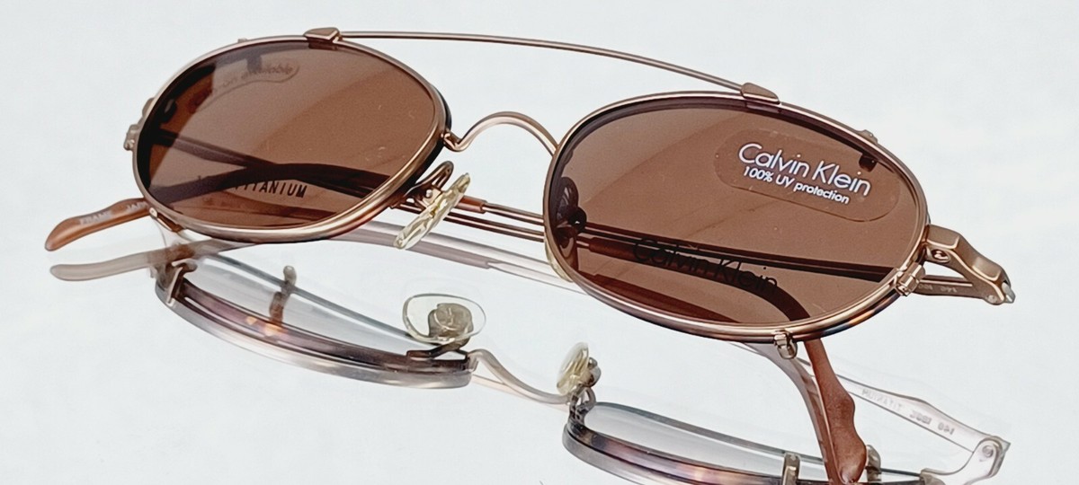 CALVIN KLEIN Eyeglasses CK517 052 Sun Clip On 50-20-145 Titanium
