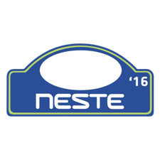 Autocollant plaque FIA WRC Rallye de Finlande NESTE 2016 DECALS AUTOCOLLANT P...