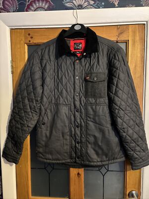 Grey Luke Coat LUKE 1977 Men's Jacket Coat Large Dark Grey