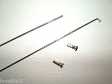 2x EDELSTAHL STANDARD ERSATZ FAHRRAD RAD SPEICHEN 295mm FAHRRAD SILBER