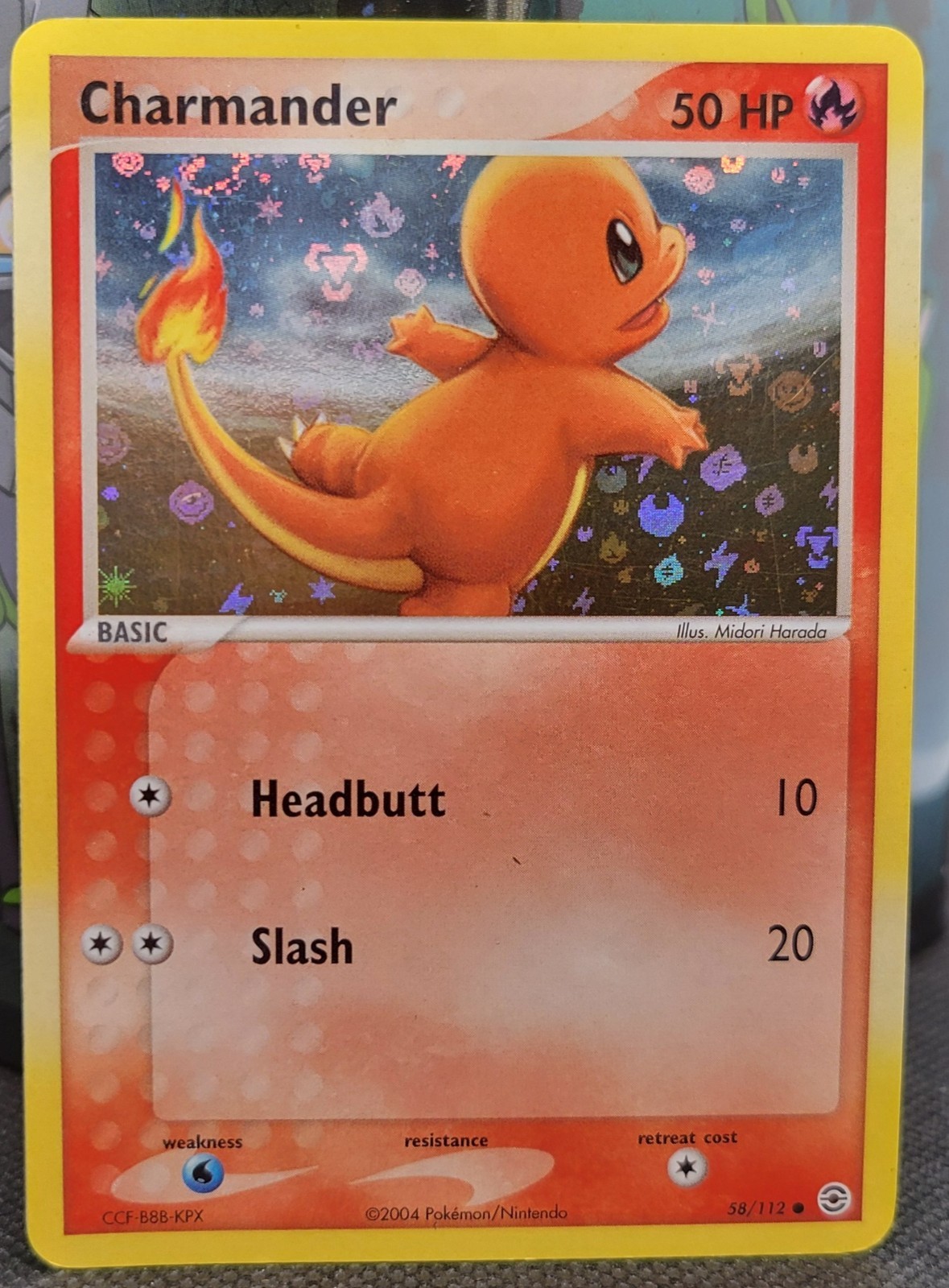 Charmander 58/112 FireRed & LeafGreen Reverse Holo