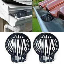 2/6 Down Pipe Filter Leaf Debris Dirt Protecter Outdoor Drain Cover Gutter Block