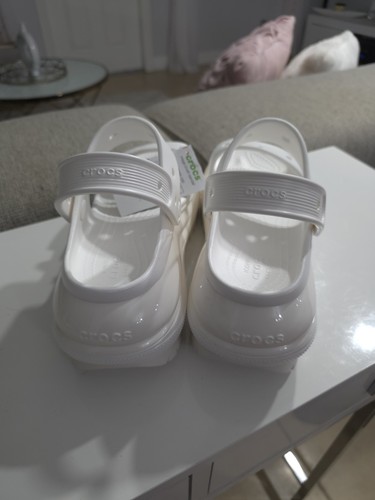 Crocs Classic Mega Crush Clog Sandal Platform White Women 9Men 7 Style207989-100 - Picture 7 of 10