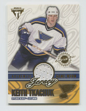 2002-03 Private Stock Titanium #59 KEITH TKACHUK Authentic Game Worn Gear /914
