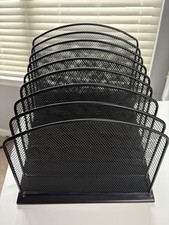 Black Mesh Vertical File Desktop Organizer