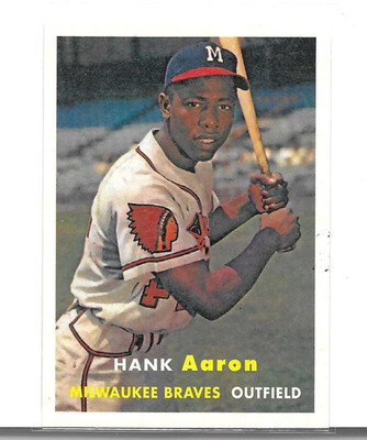 2016 Topps Berger's Best #BB2-1957  Hank Aaron Milwaukee Braves HOF