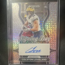 2025 Panini Prizm Draft Picks Signing Day Colston Loveland Auto /25