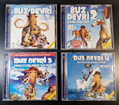 VCD Ice Age Movies Turkish DUB Video CD Set Lot Of 4