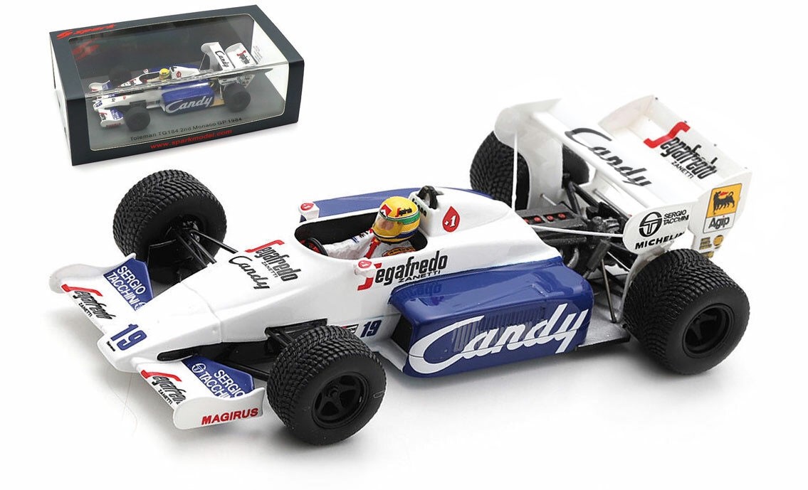 Spark S2778 Toleman TG184 #19 2nd Monaco GP 1984 - Ayrton Senna 1/43 Scale