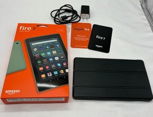 Amazon Fire 7 9th Gen 16GB Wi-Fi 7" Tablet - Black with case