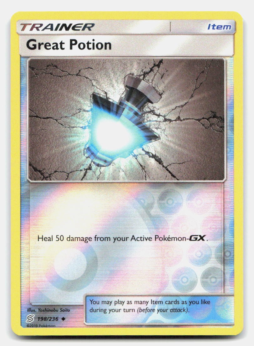 Great Potion 198/236 Uncommon Unified Minds Pokemon Reverse Holo NM