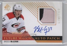 2015 SP Authentic Future Watch Limited 93/100 Brock McGinn #267 Patch Auto 2a8