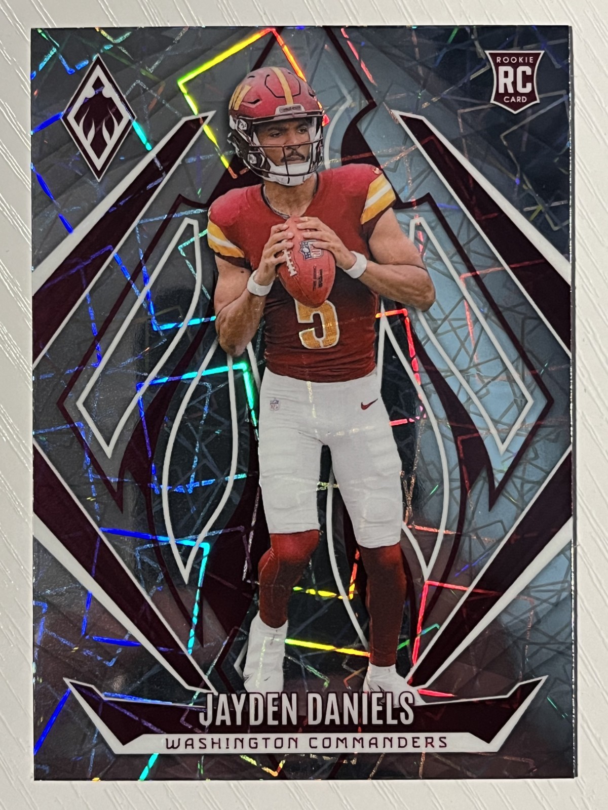 Jayden Daniels 2024 Panini Phoenix Lazer RC #198 Washington Commanders