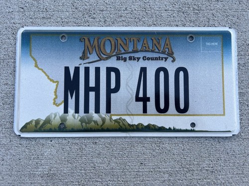 2006 - 2008 Montana Highway Patrol License Plate MHP 400 Vintage Number Tag
