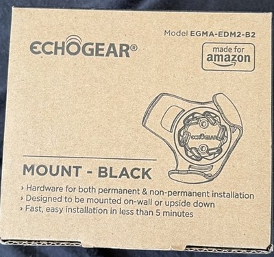 Black Echo Dot Mount (4th Gen) ~ EGMA-EDM2-B2 ~ Brand New Echogear