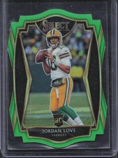 2020 Panini Select Jordan Love #147 Rookie Neon Green Die-Cut Prizm