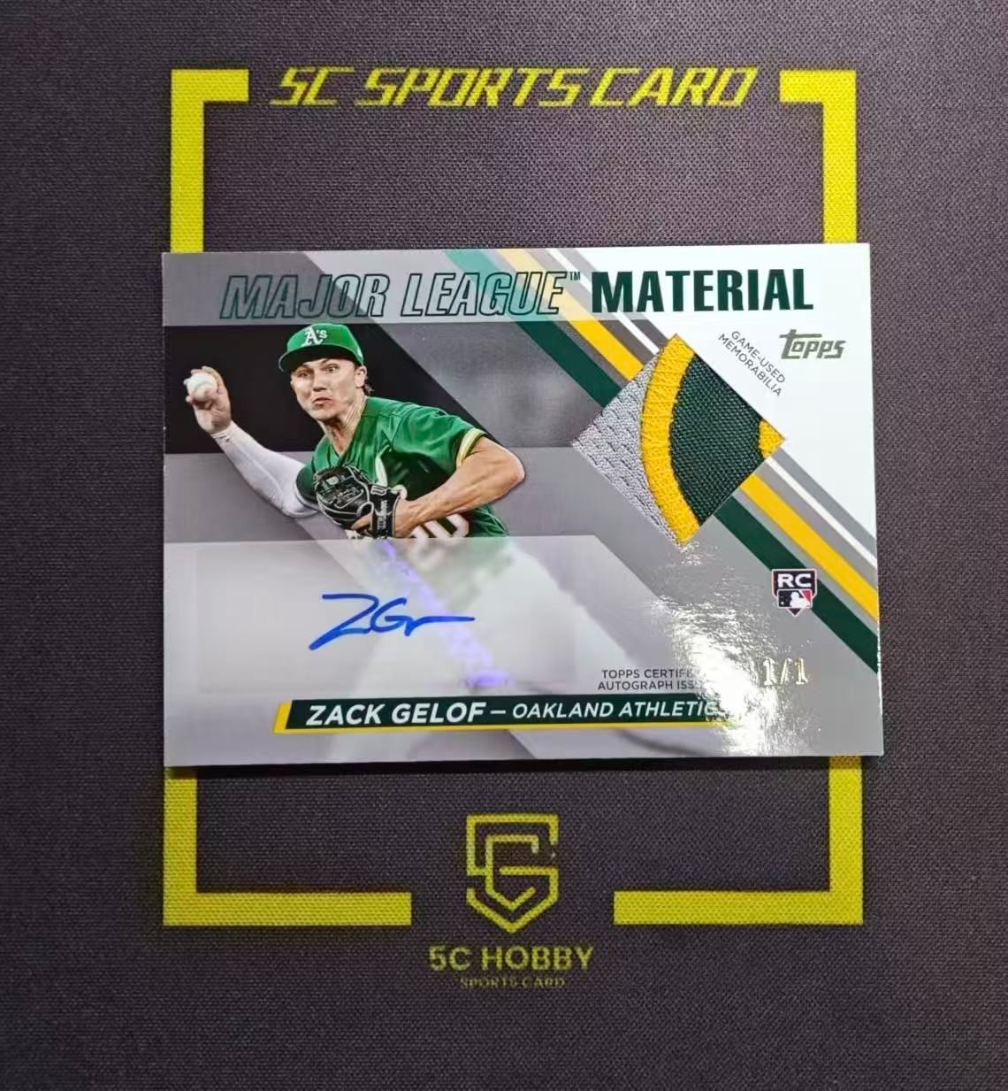 2024 Topps Baseball Series 2 RC Major League Material Auto 1/1 Zack Gelof FCKS