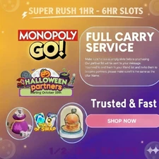 HALLOWEEN PARTNERS EVENT FULL CARRY 80K POINTS MONOPOLY PARTNER EVENT ⭐MOGO 